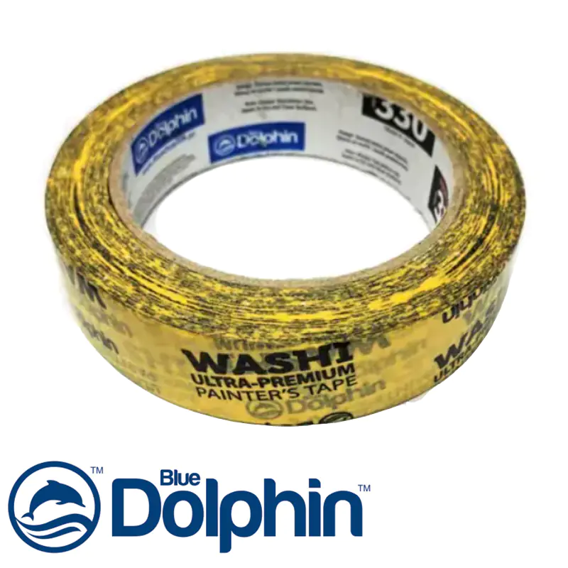 Лента малярная Washi Painters Tape Premium Blue Dolphin 25 мм х 50 м. Польша.